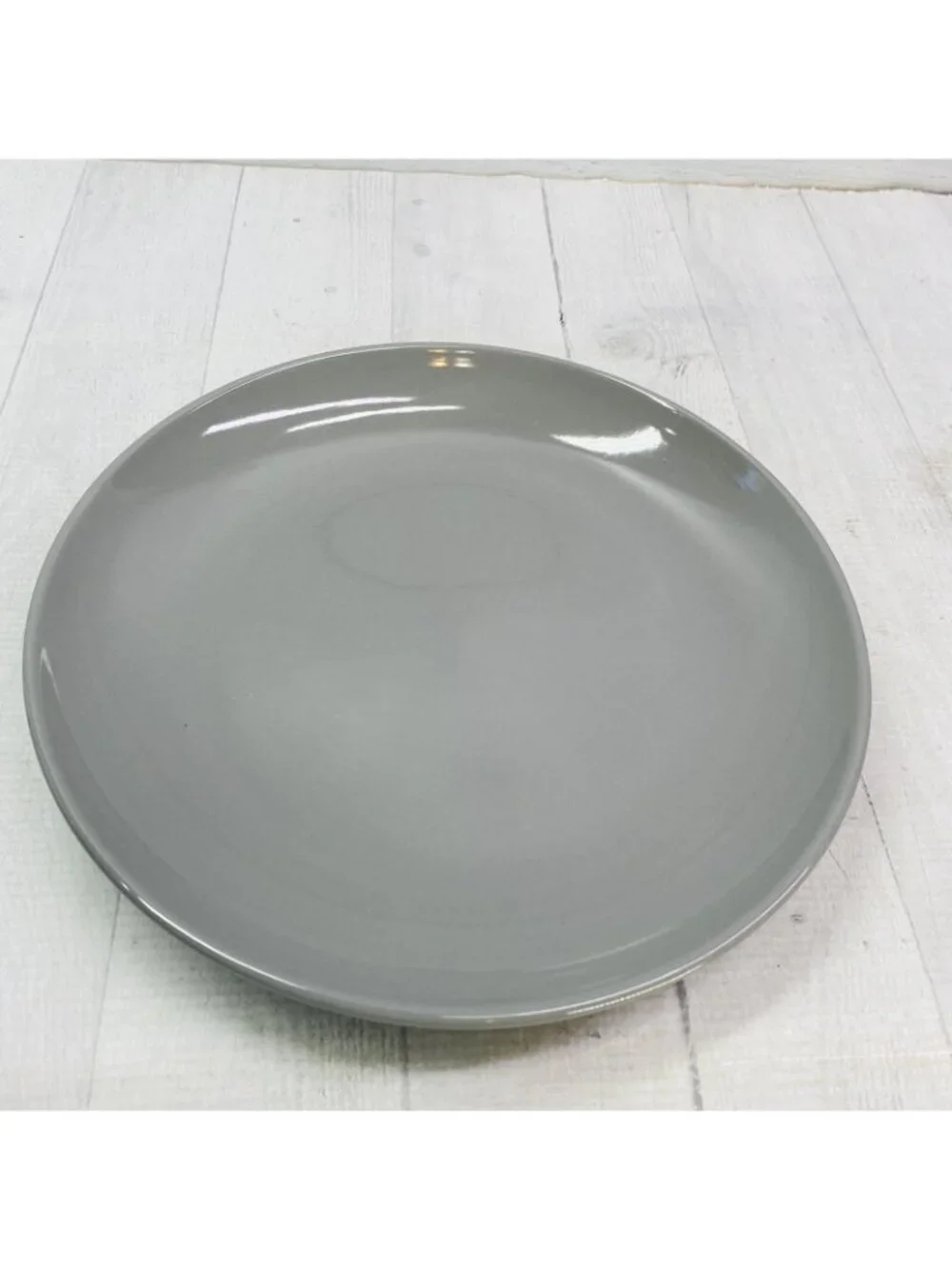 Project 62 Target AVESTA Glossy Gray Stoneware Smooth Coupe Dinner Plates Set 4